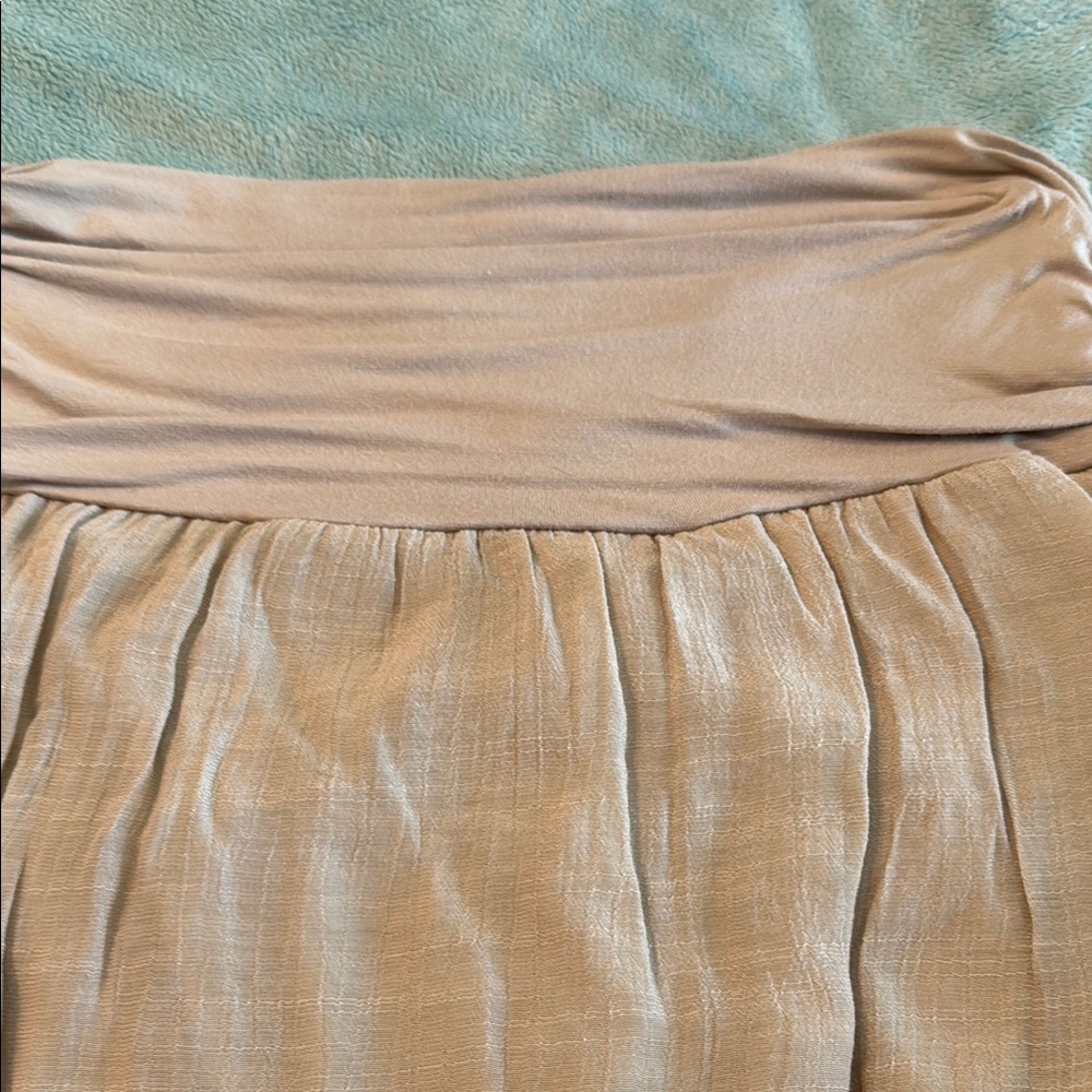 Apt. 9 Beige Midi Wrap Skirt Asymmetrical High-Low - Picture 10 of 11